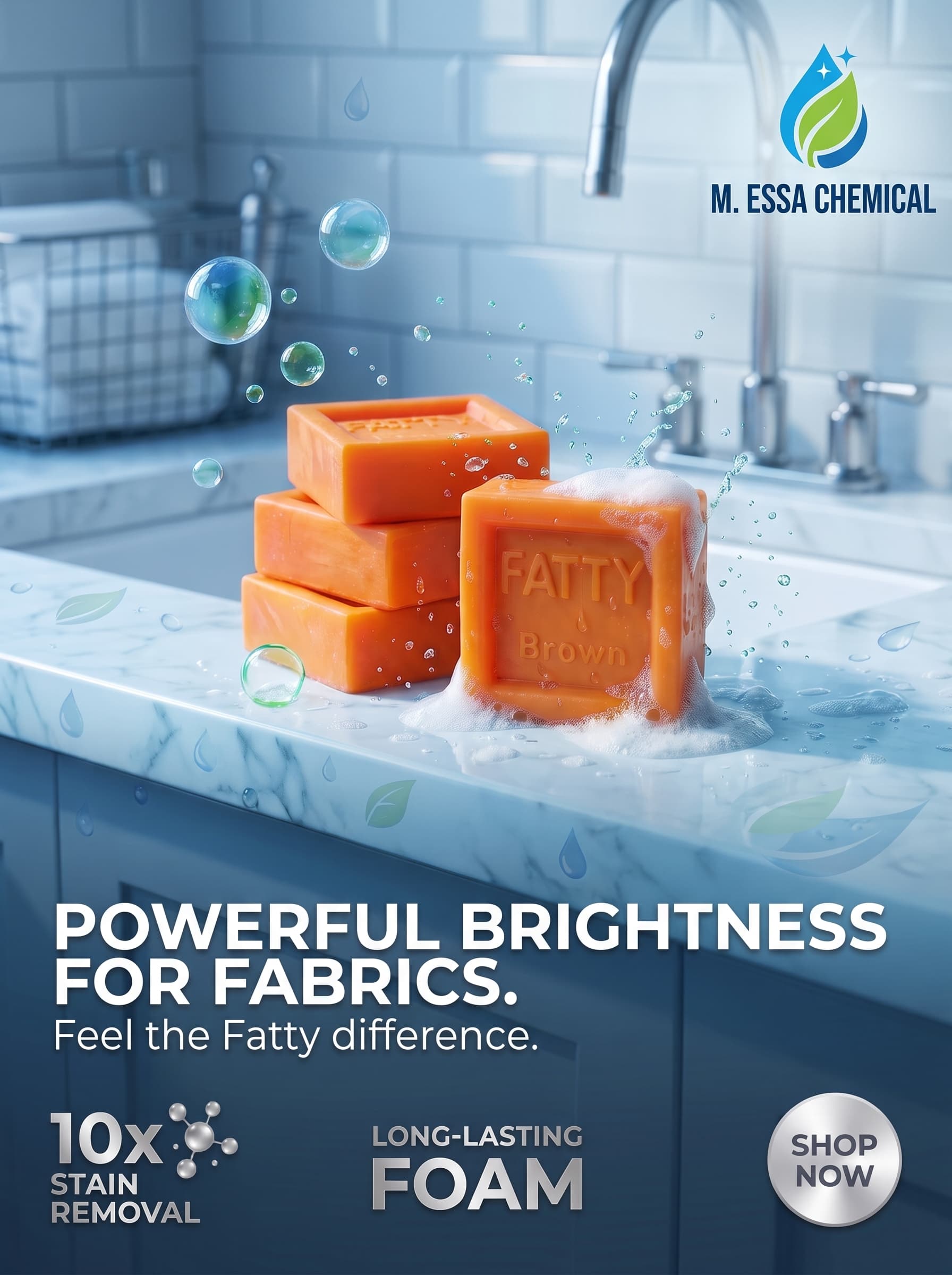 Fatty Brown Washing Soap Bar for Washing Clothes and Household Fabrics