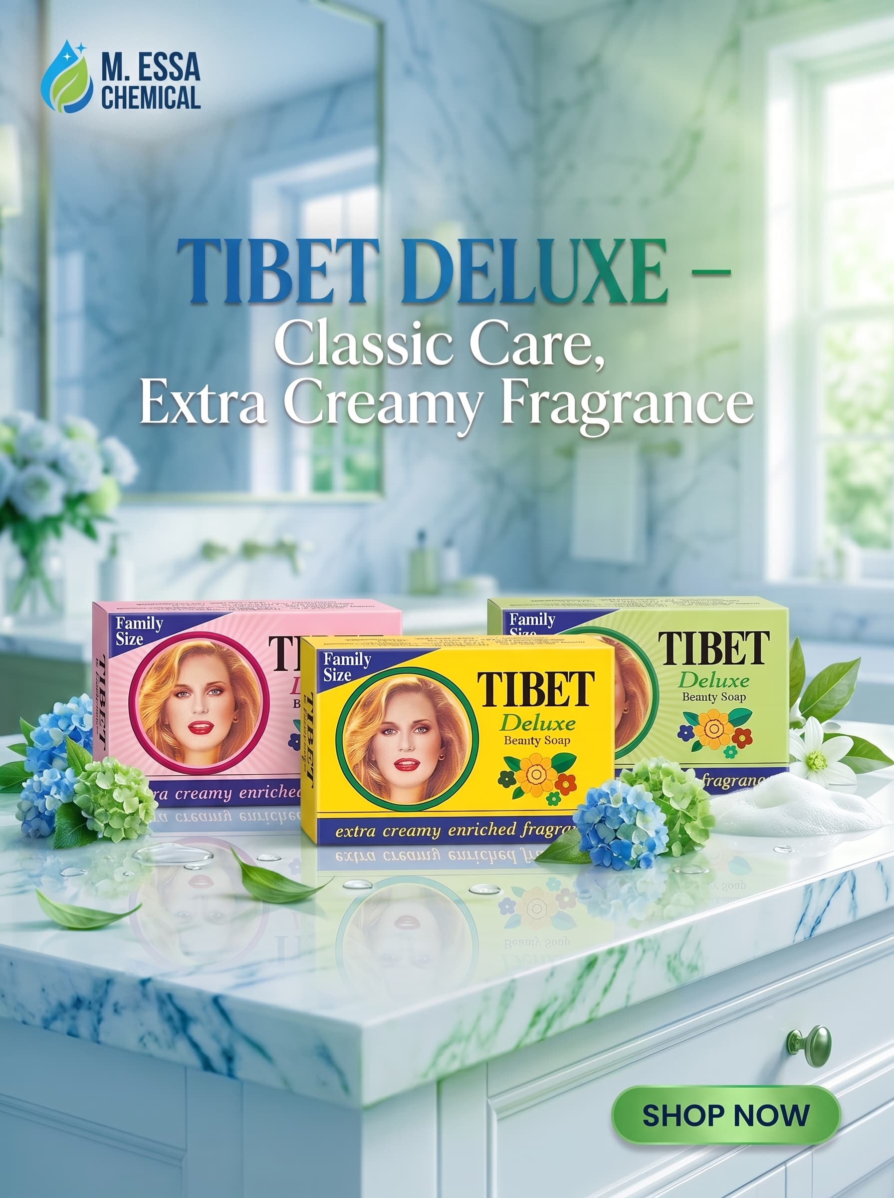 Tibet Beauty Soap Bar for Daily Bathing and Skin Cleansing