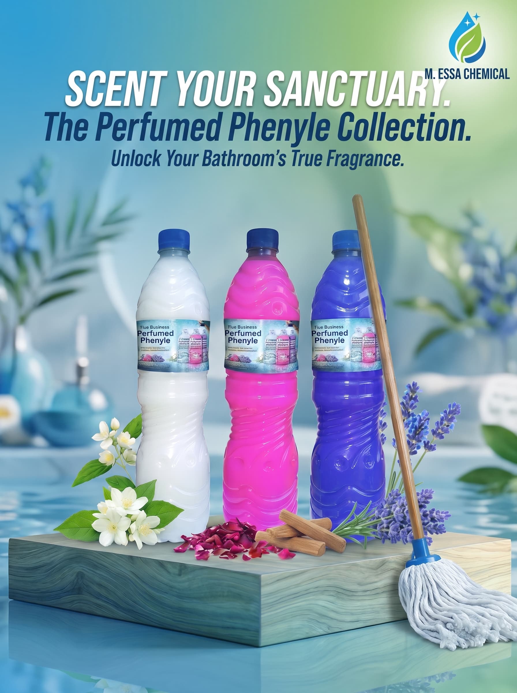 ESSA Premium Perfume Phenyl Floor Cleaning Liquid with Fresh Long-Lasting Fragrance