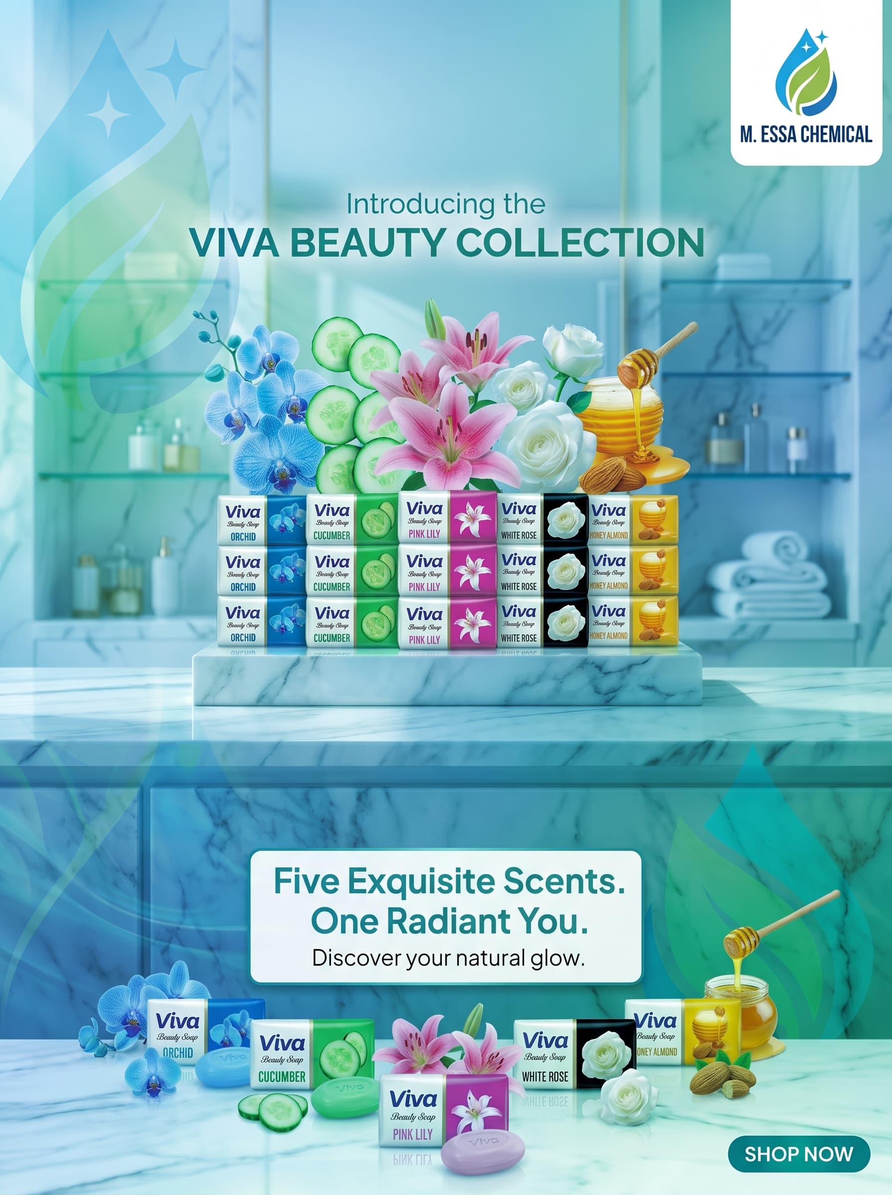 Viva Beauty Soap Bar for Everyday Bathing and Gentle Skin Cleansing