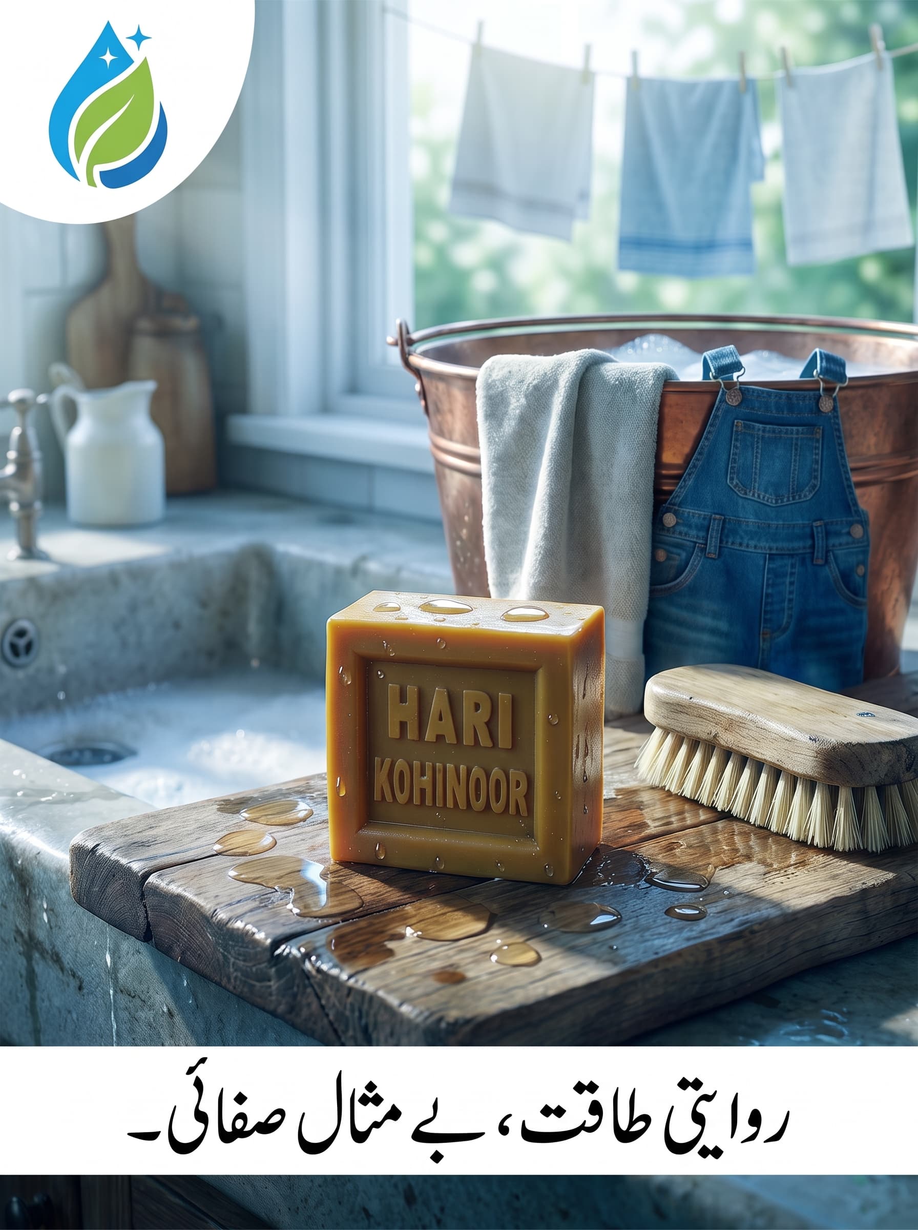 Hari Kohinoor Washing Soap Bar for Washing Clothes and Household Fabrics