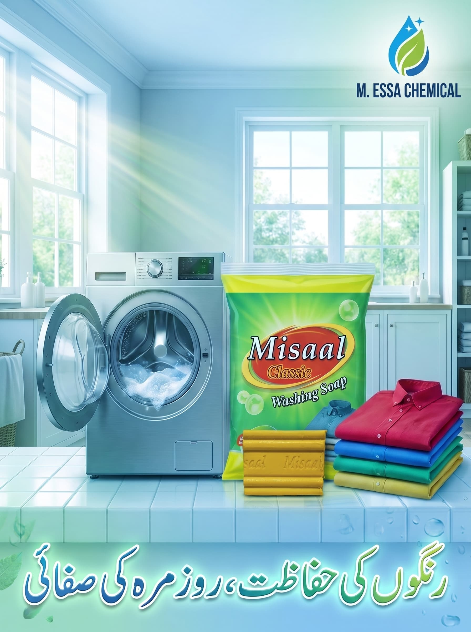 Misaal Washing Soap Bar for Washing Clothes, Towels, Bed Sheets and Household Fabrics